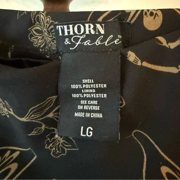 Thorn and Fable Goth Fairy Butterfly Skeleton Skirt Sz L - Picture 5 of 6